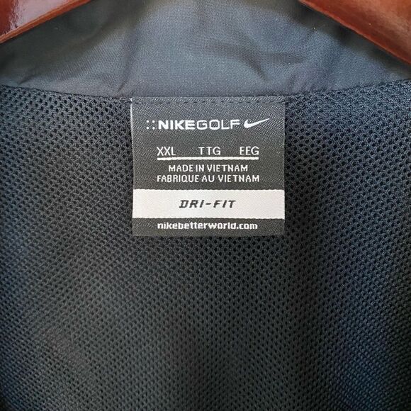 Nike Golf Mens Black Lightweight Athletic Dry-Fit 1/3 Zip Jacket, Size XXL - Picture 5 of 10